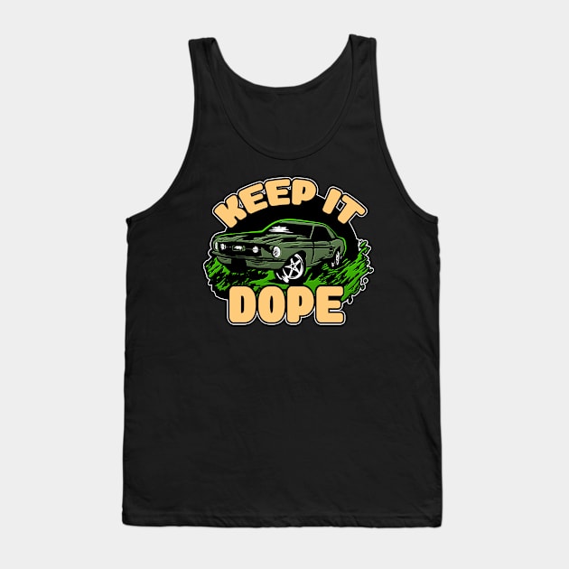 KEEP IT DOPE (CREAM & OLIVE) Tank Top by LLDesign3r